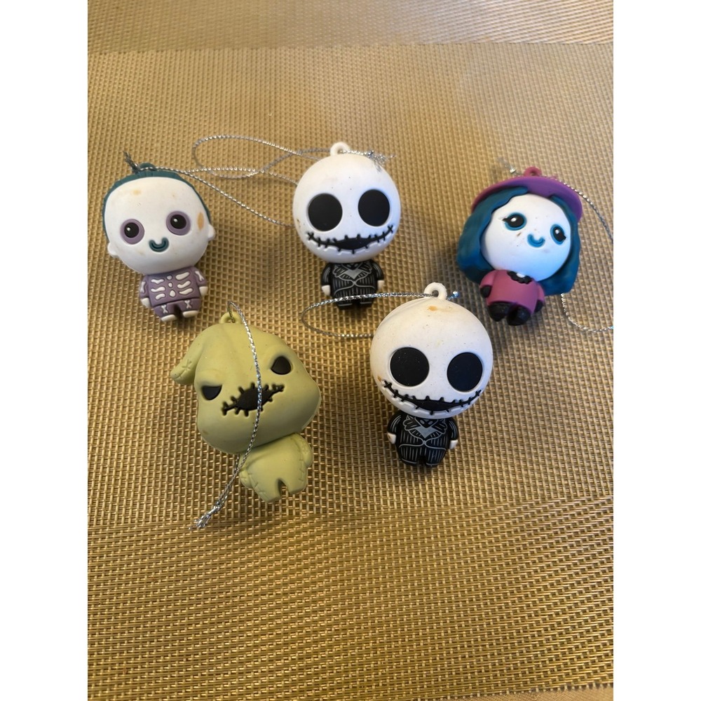 Rare Nighmare Before Christmas Tree Ornaments Lot of 5. Disney
